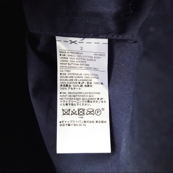 Banana Republic Navy Eyelet Blazer Jacket Cotton Notch Lapel Lined Size 2 - Picture 6 of 8